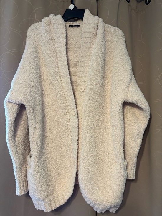Very J Sweaters - Very J Cream Plush Button-Front Cardigan